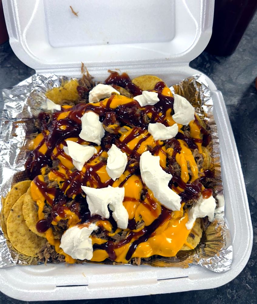 Pulled pork nachos